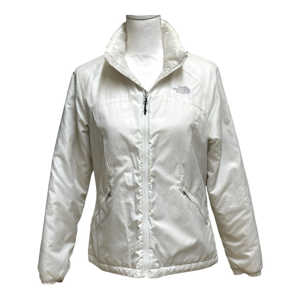 THE NORTH FACE Women's Cream White Lightweight Puffer Jacket Full Zip Size M